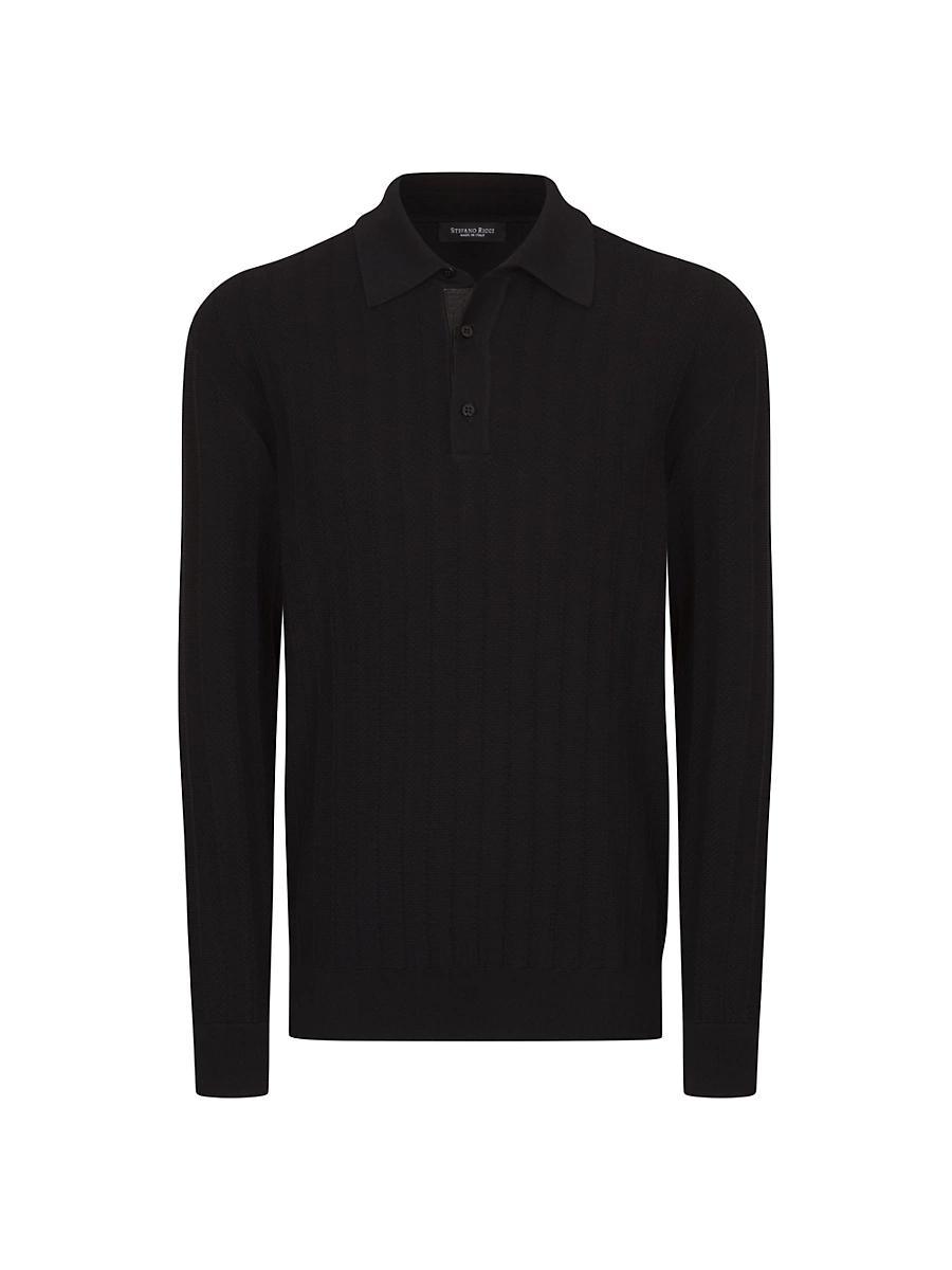 Mens Three-Button Polo Shirt Product Image