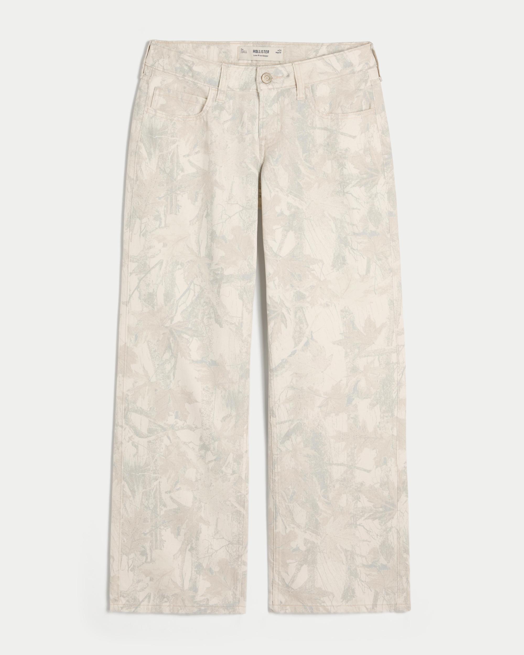 Low-Rise Camo Baggy Jeans Product Image