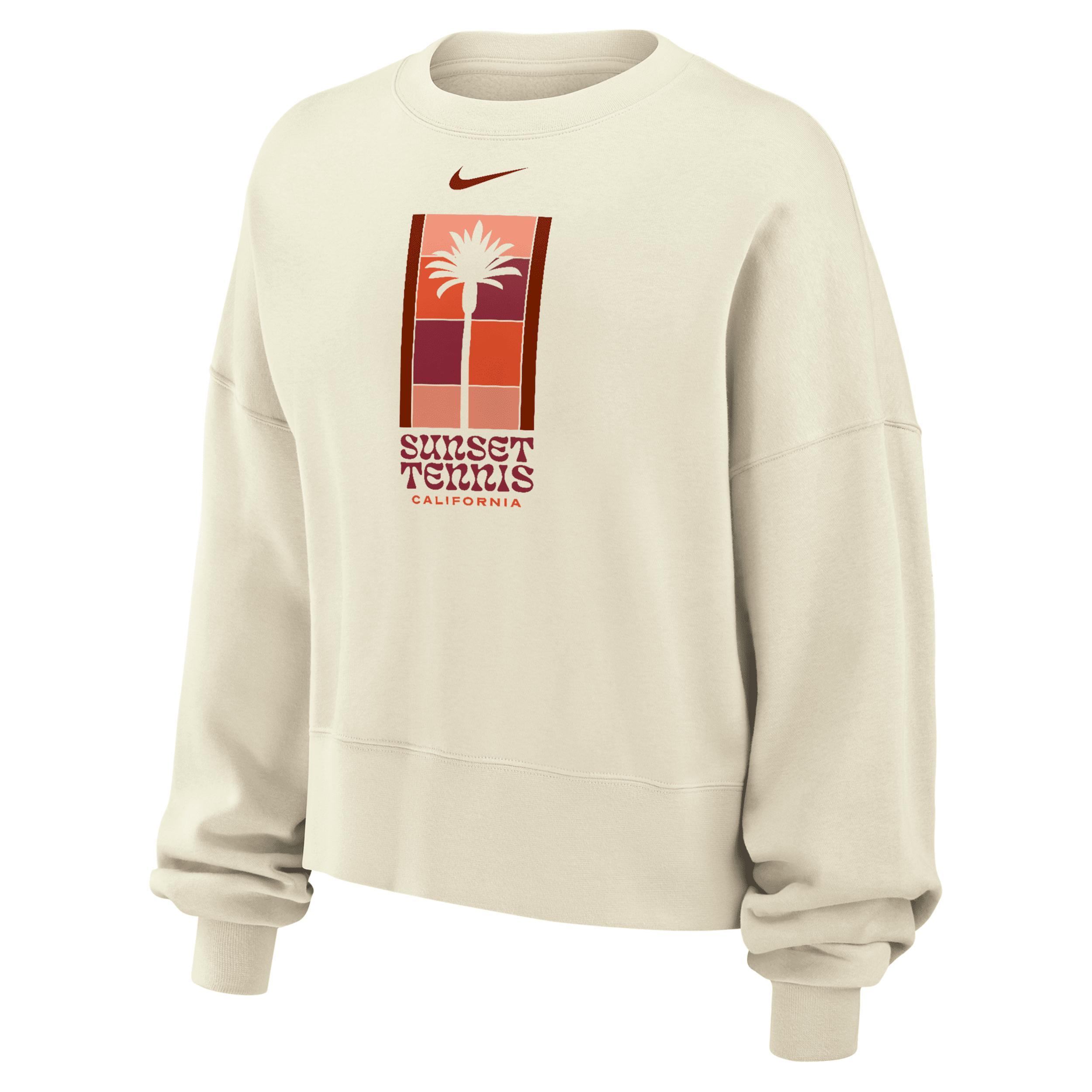 Nike Womens Phoenix Fleece Tennis Crew-Neck Sweatshirt Product Image