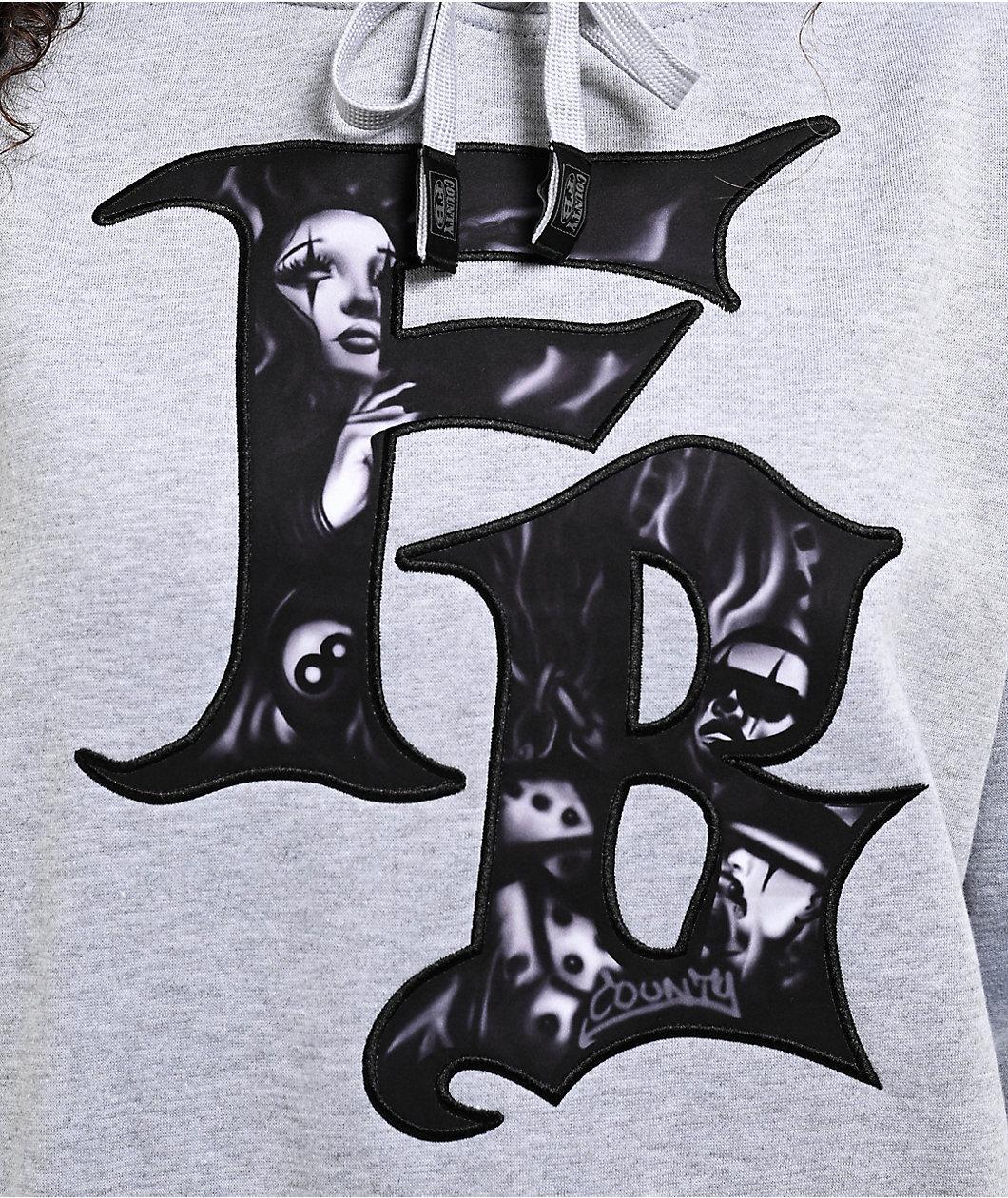 FB County Bold Embroidery Grey Hoodie Product Image