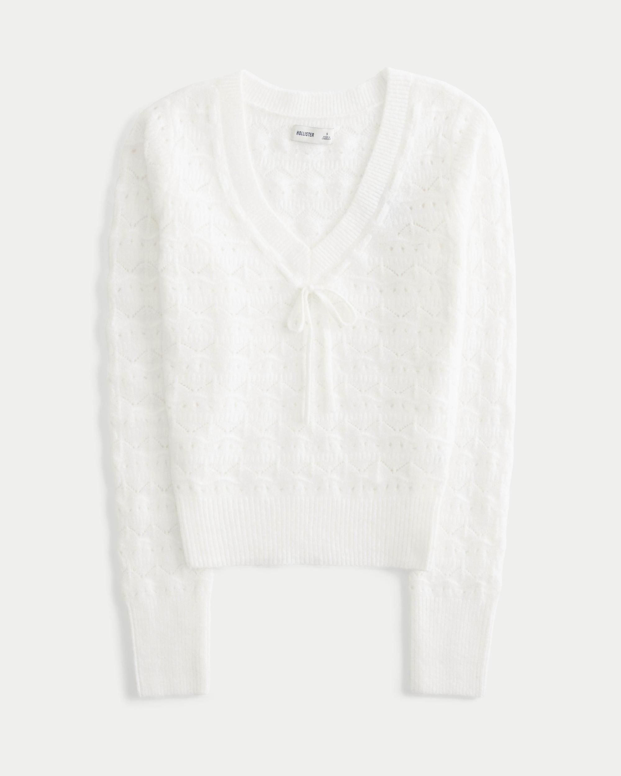 Stitchy V-Neck Sweater Product Image