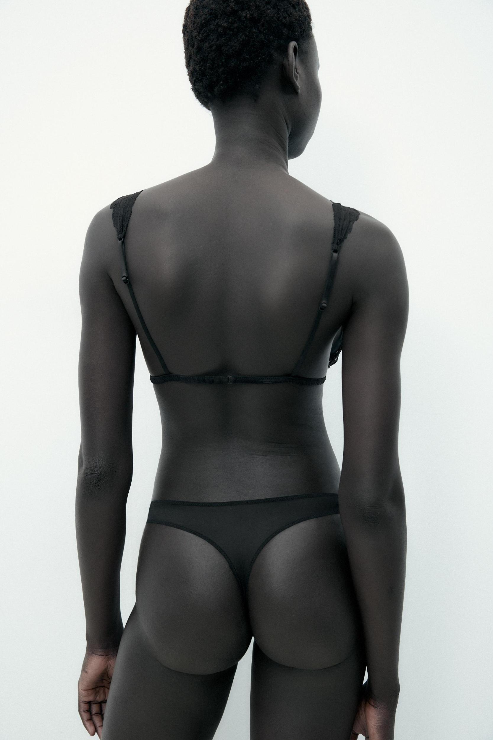 VISCOSE LACE TRIANGLE BRALETTE Product Image