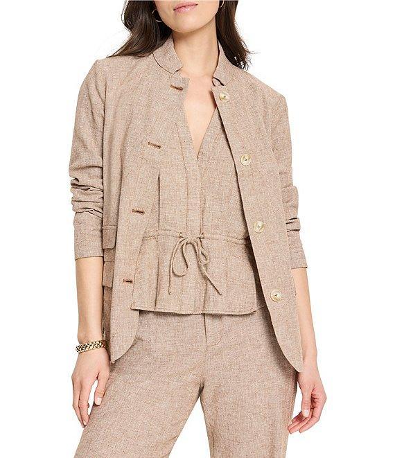 NIC + ZOE Ava Linen Notch Collar Long Sleeve Blazer Product Image