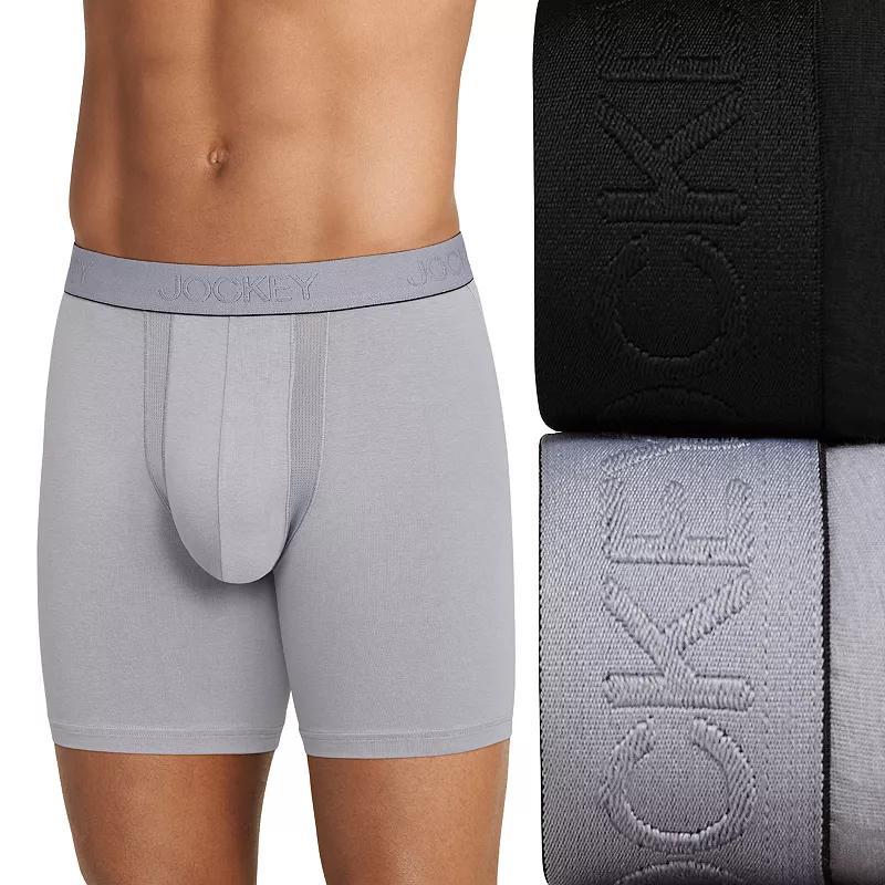 Big & Tall Jockey® Big Man Chafe Proof Pouch 2-Pack Boxer Briefs, Men's, Size: 5XL, Gray Navy Product Image