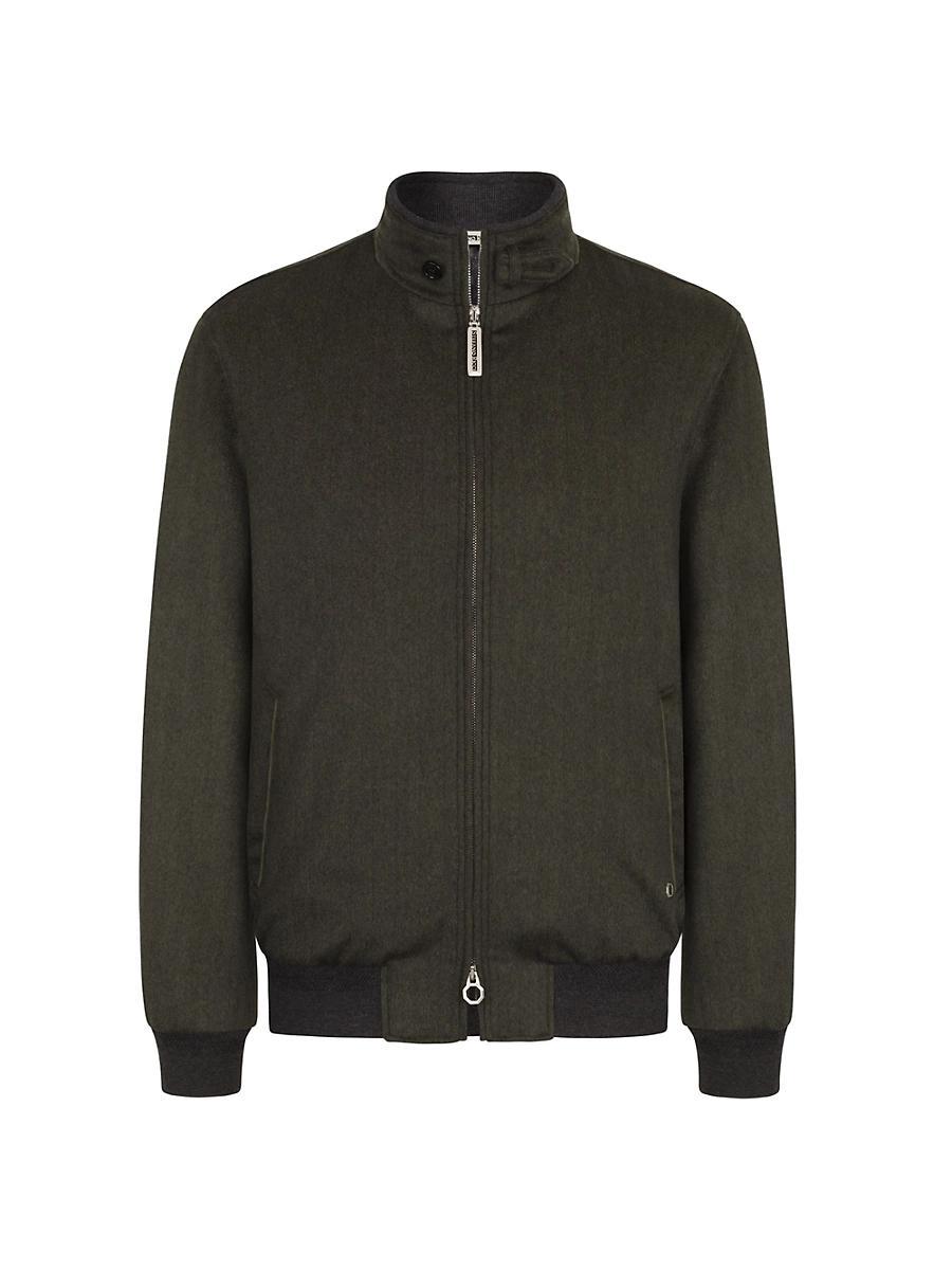 Mens Cashmere and Suede Blouson Jacket Product Image