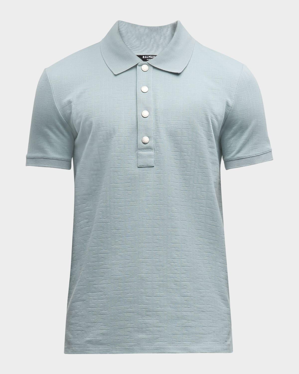 Mens Monogram Pique Polo Shirt Product Image