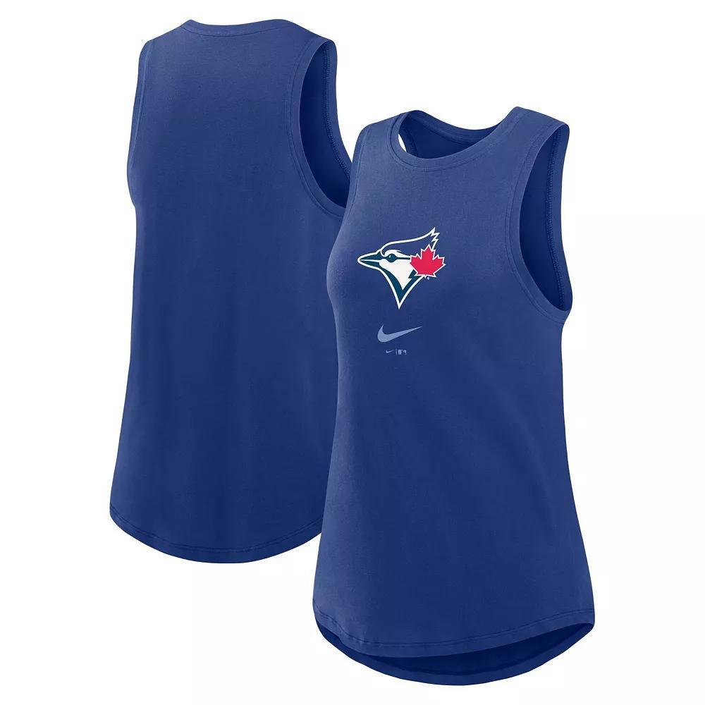 Women's Nike Royal Los Angeles Dodgers Legacy Icon High Neck Fashion Tank Top, Size: Small, Blue Product Image