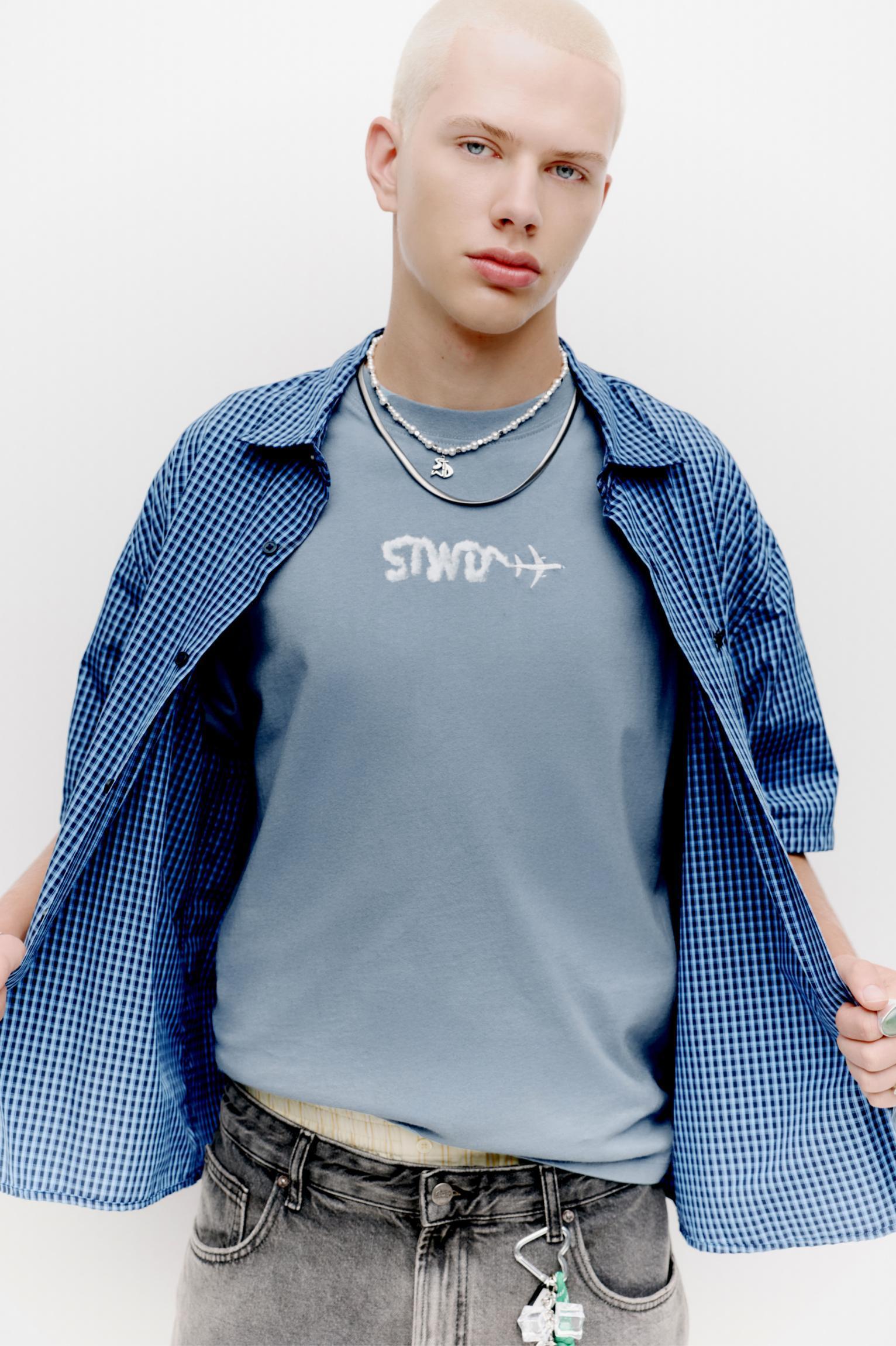 STWD T-shirt with plane cloud print Product Image