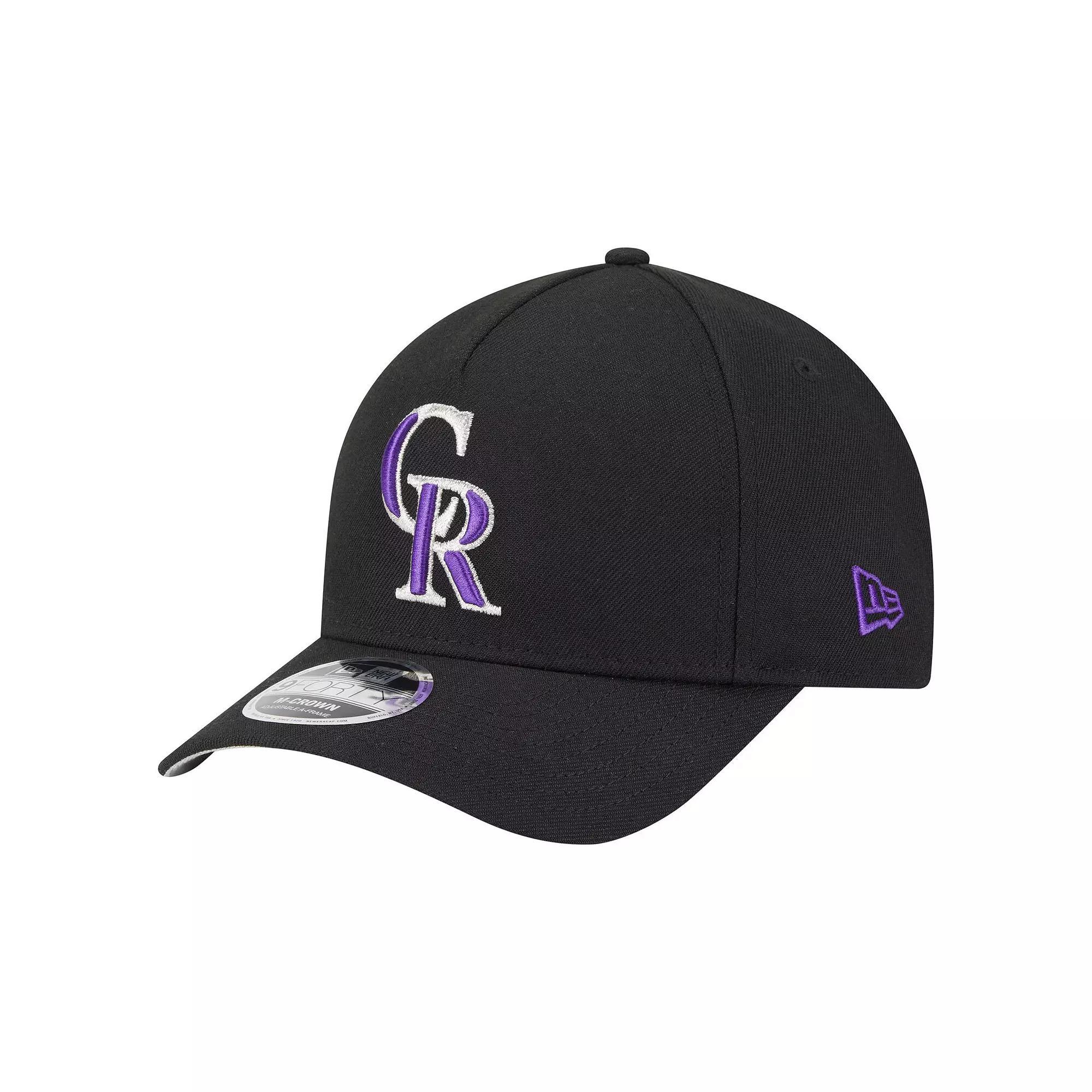 Men's New Era  Black Colorado Rockies 9FORTY M-Crown Adjustable Hat Product Image