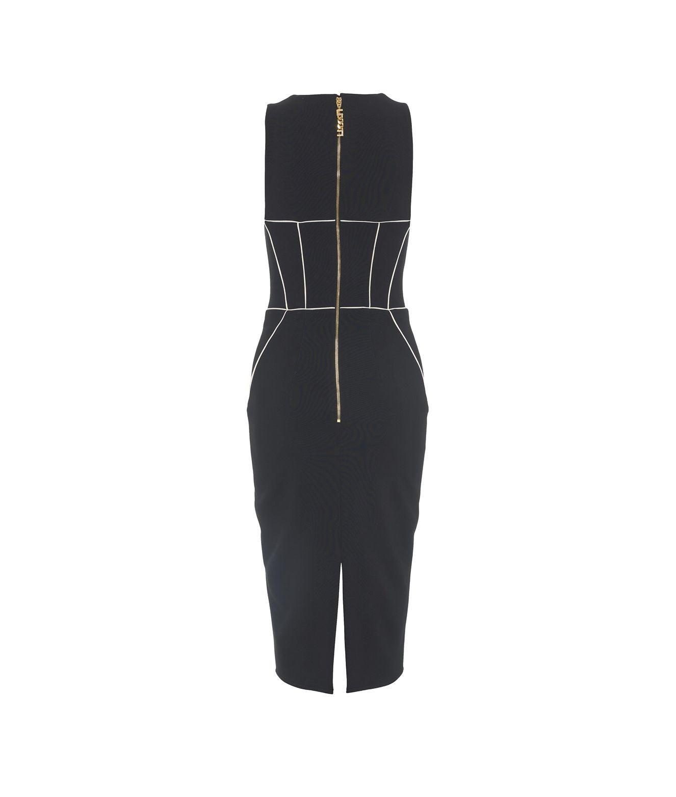 Sheath dress with logo pendant Product Image