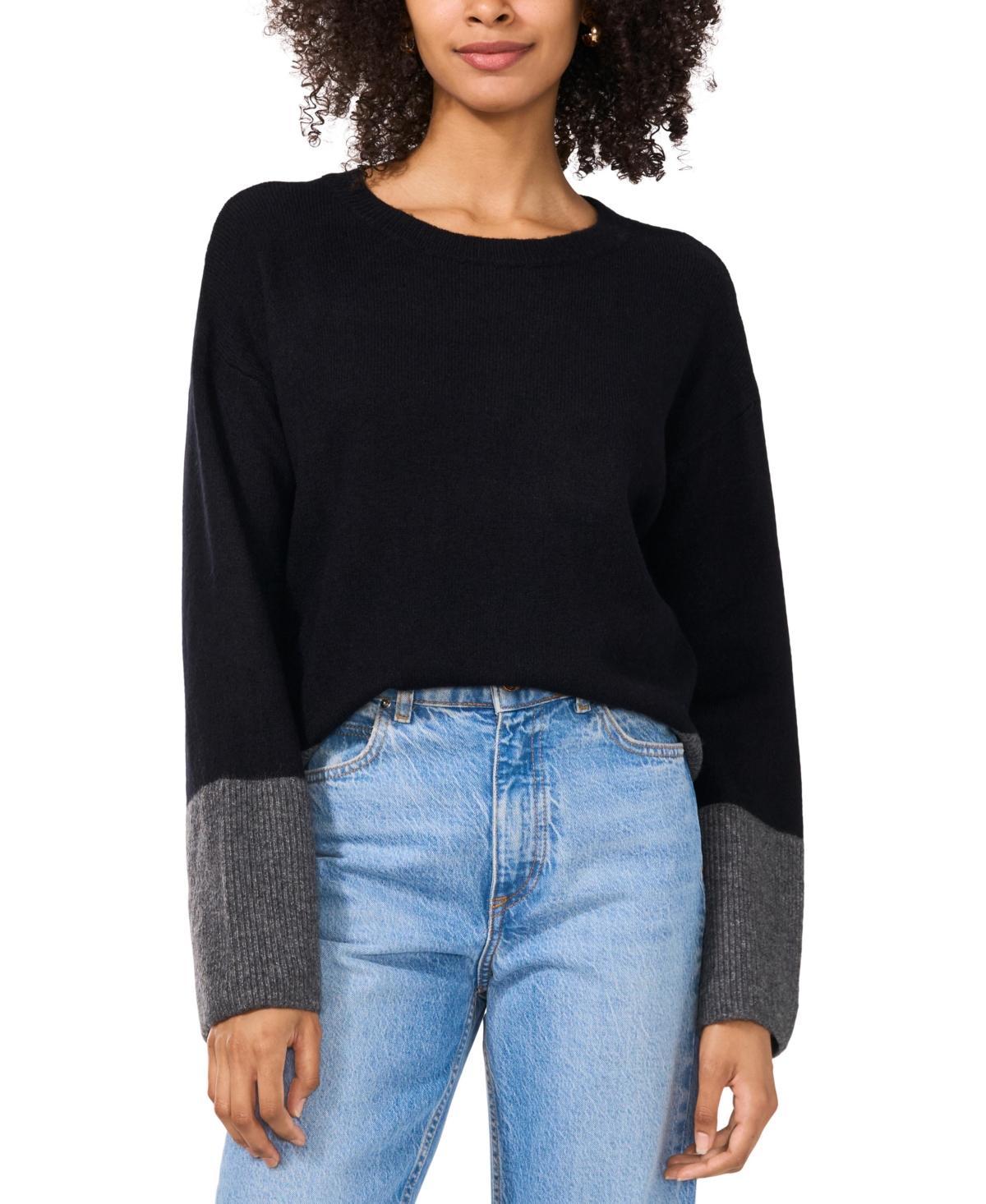 Vince Camuto Womens Colorblock Bell-Sleeve Sweater Product Image