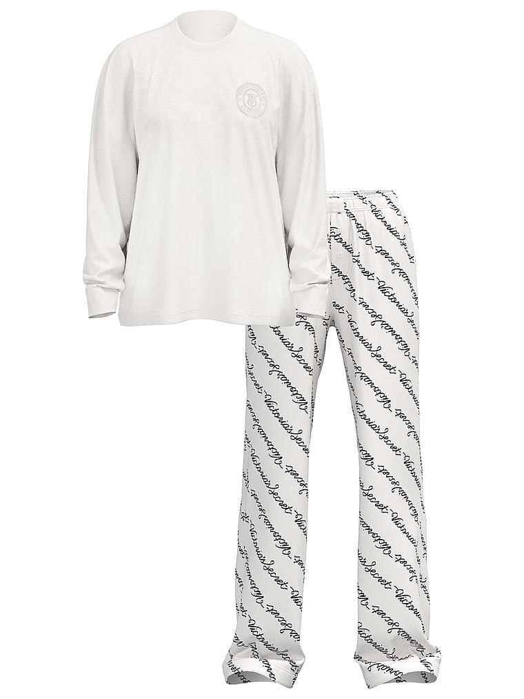 Flannel Long-Sleeve Tee-Jama Set Product Image