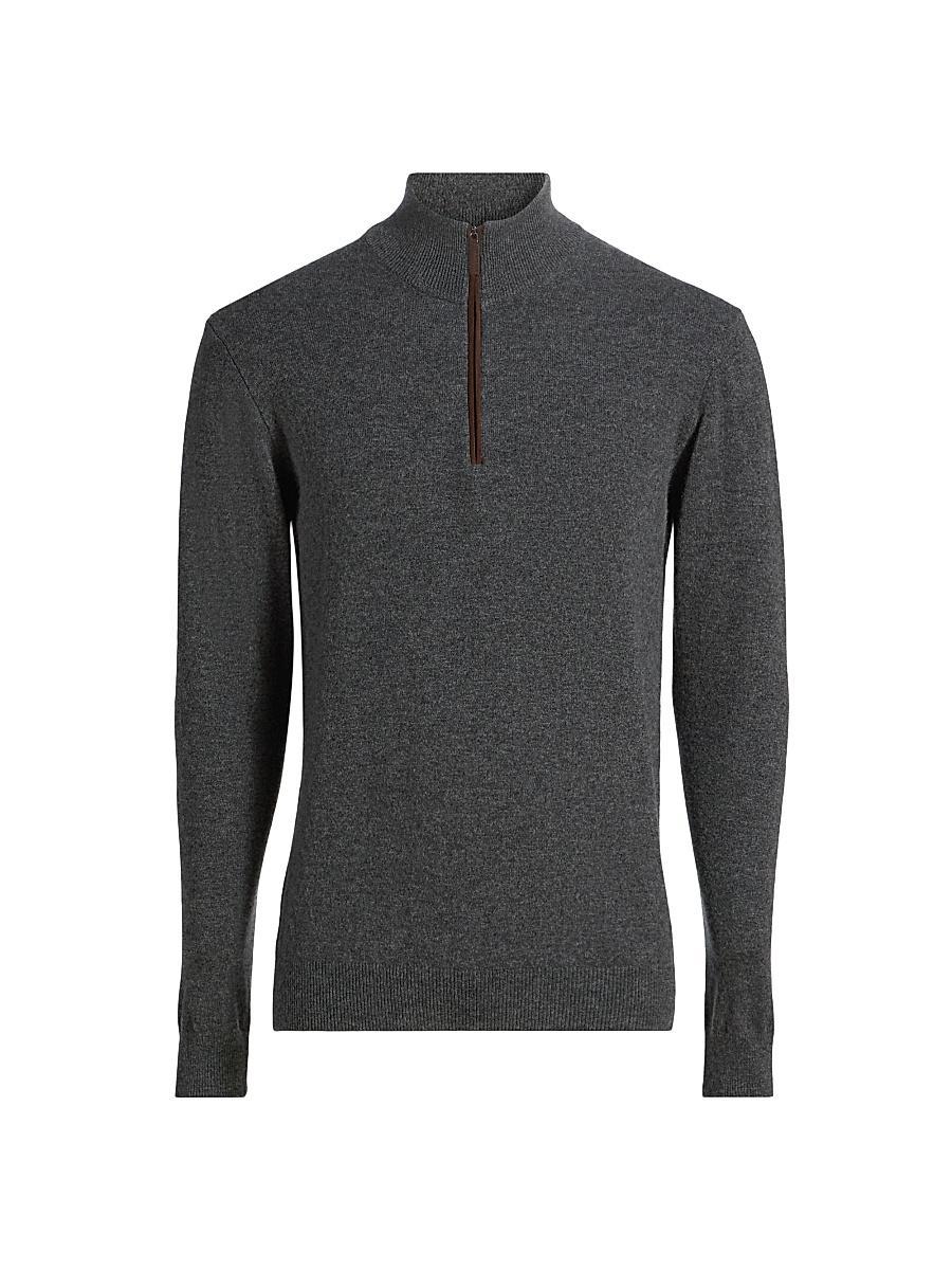 Mens COLLECTION Cashmere Quarter-Zip Sweater Product Image