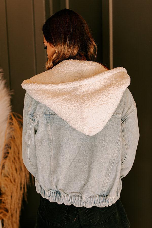 Layer Lover Sherpa Denim Jacket in Light Wash Product Image