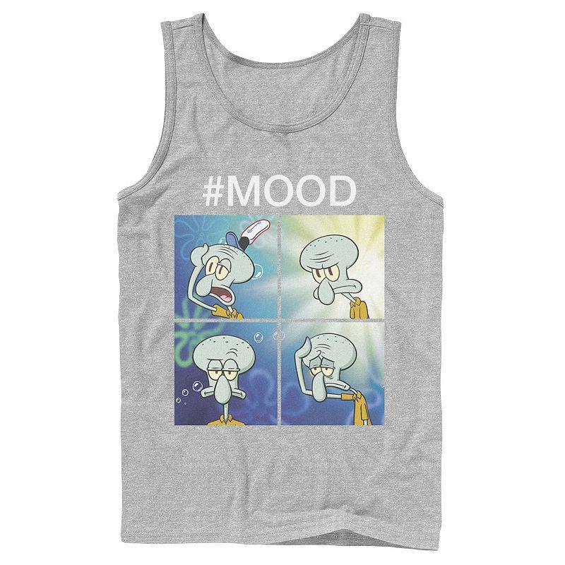 Men's Nickelodeon SpongeBob SquarePants Squidward Mood Tank Top, Size: Large, Athletic Grey Product Image