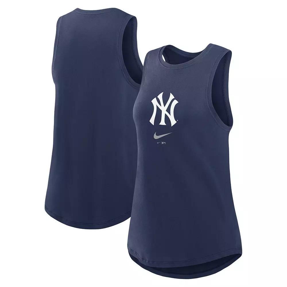Women's Nike Navy New York Yankees Legacy Icon High Neck Fashion Tank Top, Size: XL, Blue Product Image