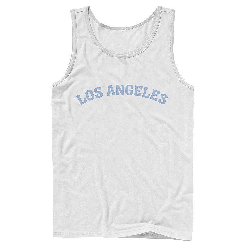 Men's City Of Los Angeles Collegiate Typographic Tank Top, Size: Large, White Product Image