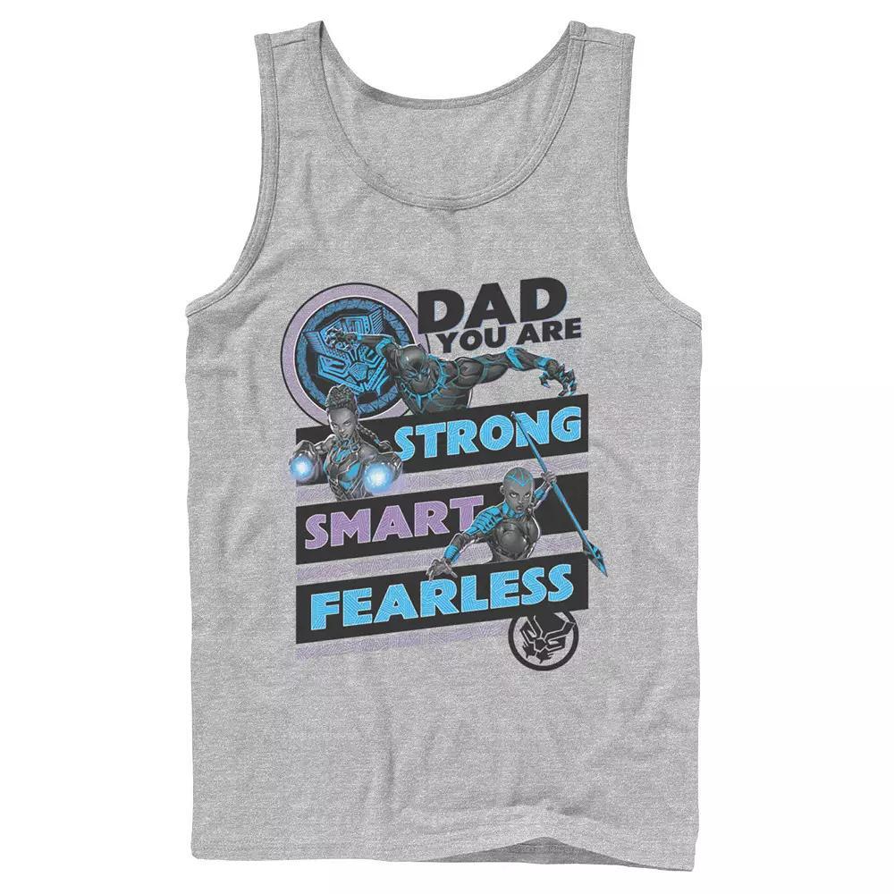 Men's Marvel Black Panther Dad You Are Tank Top, Size: Large, Athletic Grey Product Image