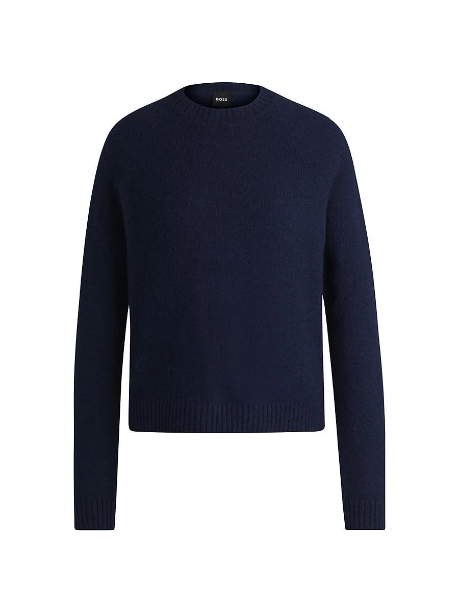 Womens Crew-Neck Sweater in Stretch Fabric Product Image