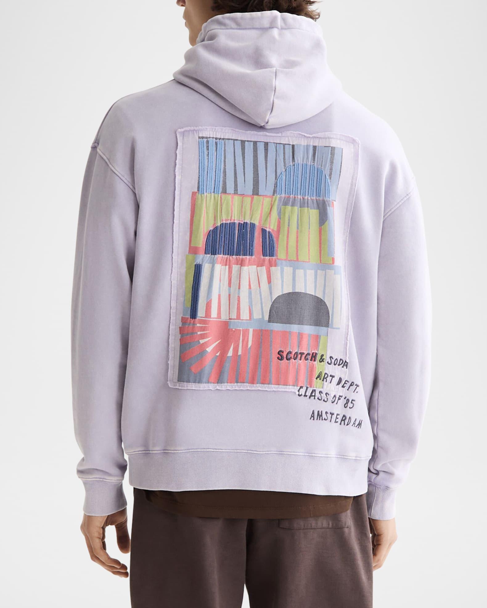 Men's Relaxed-Fit Artwork Hoodie Product Image
