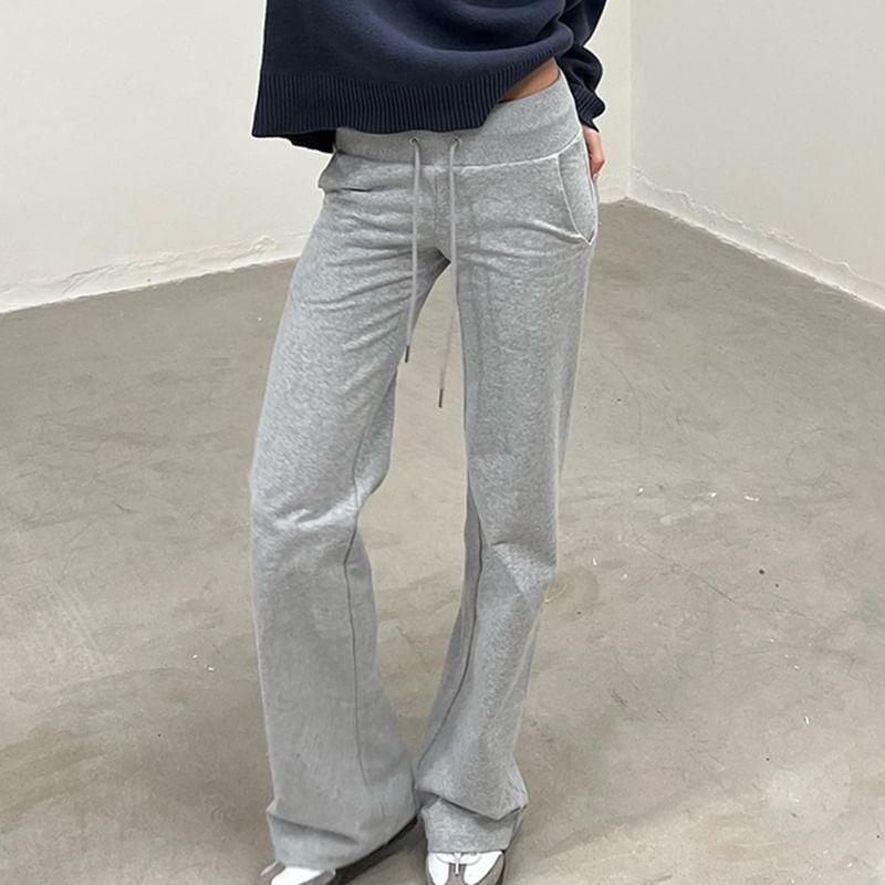 Low Rise Plain Flared Pants Product Image