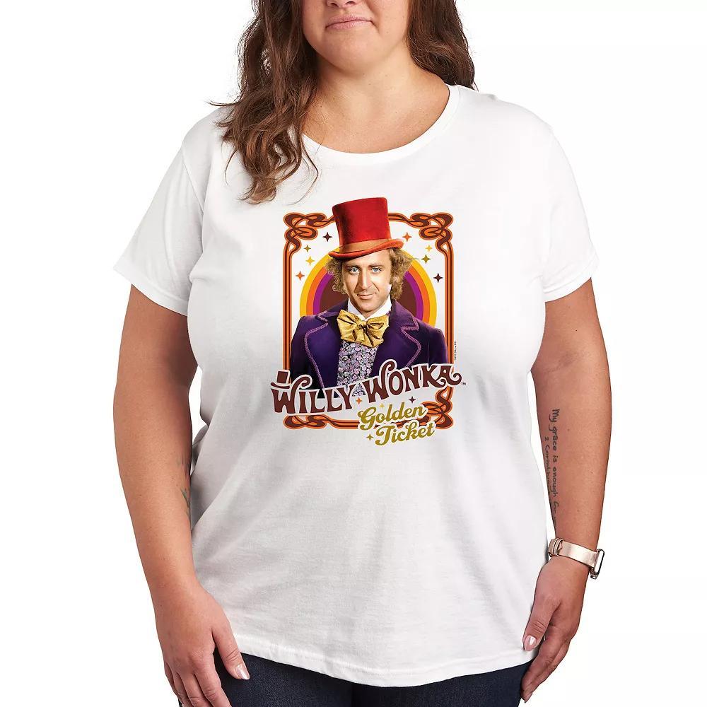 Plus Willy Wonka and the Chocolate Factory Willy Wonka Frame Graphic Tee, Womens Product Image