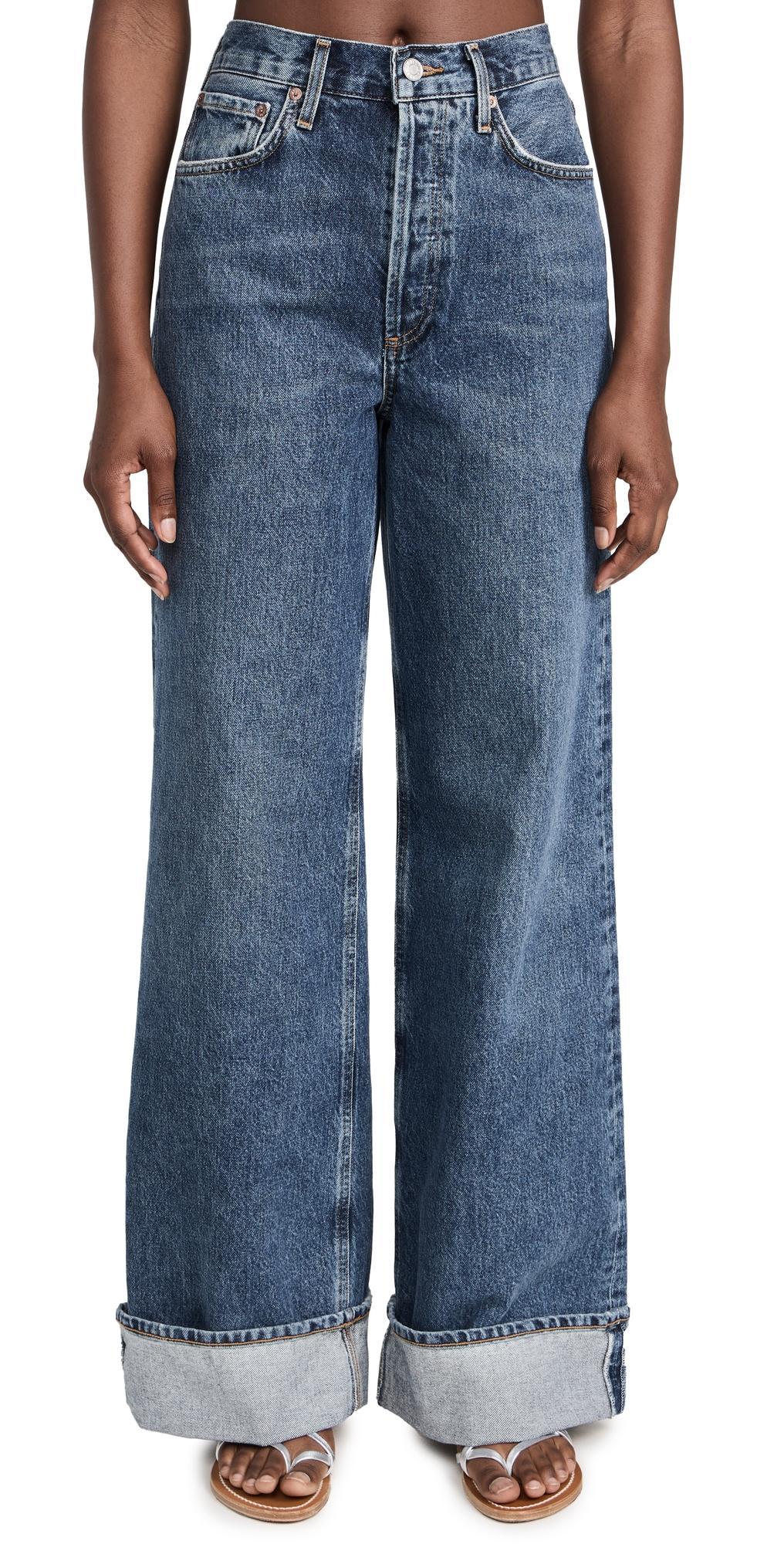 AGOLDE Dame High Rise Wide Leg Jeans Control 28 Product Image
