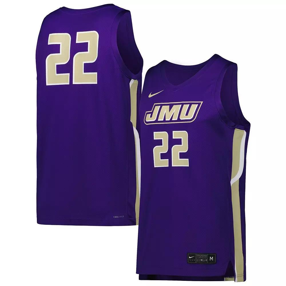 Men's Nike Purple James Madison Dukes Replica Basketball Jersey, Size: Medium, Jmd Purple Product Image