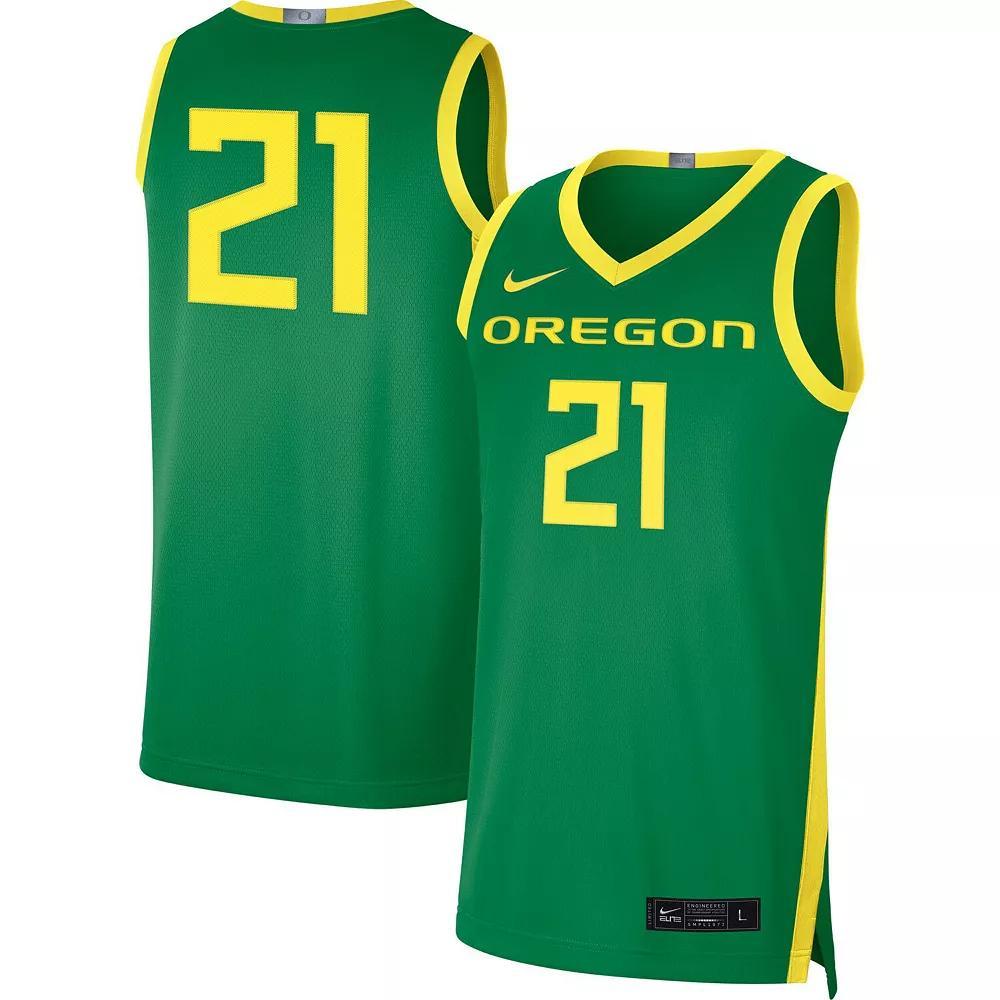 Men's Nike #21 Green Oregon Ducks Limited Basketball Jersey, Size: Medium Product Image