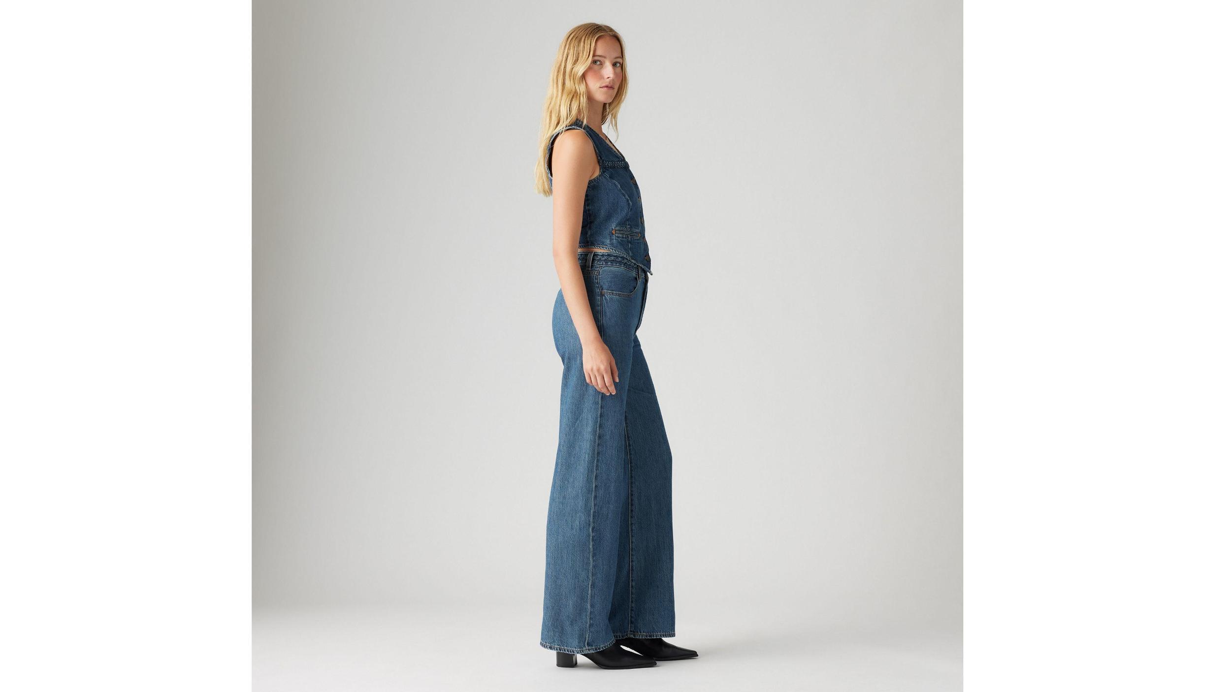 Ribcage Wide Leg Braided Women's Jeans Product Image