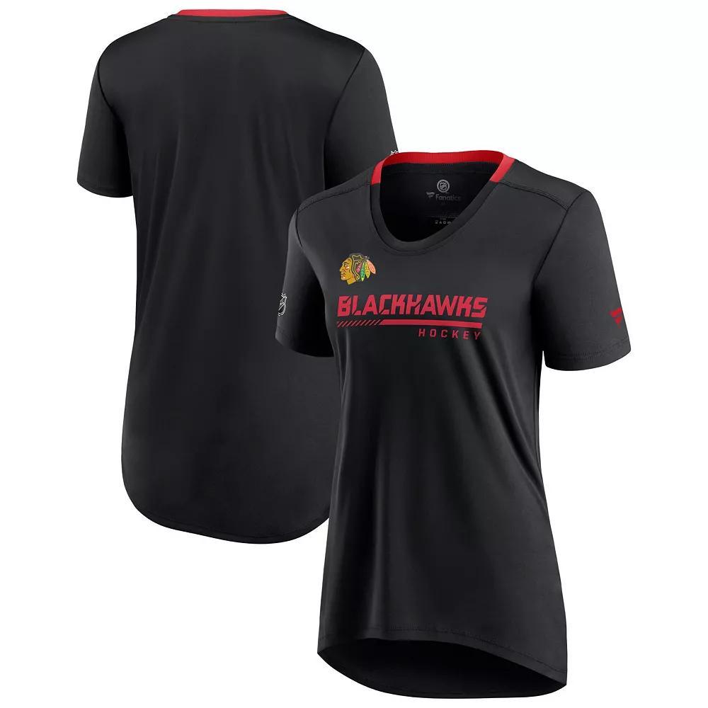 Women's Fanatics Branded Black San Jose Sharks Authentic Pro Locker Room T-Shirt, Size: Small, Sks Black Product Image