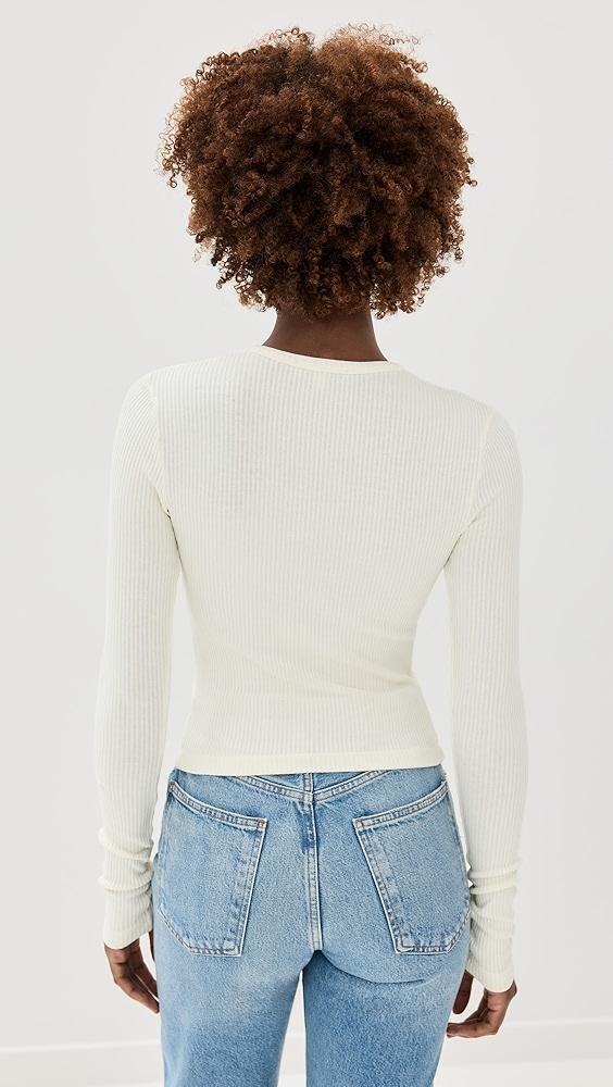 AGOLDE Alma Shrunken Crew Neck Top | Shopbop Product Image