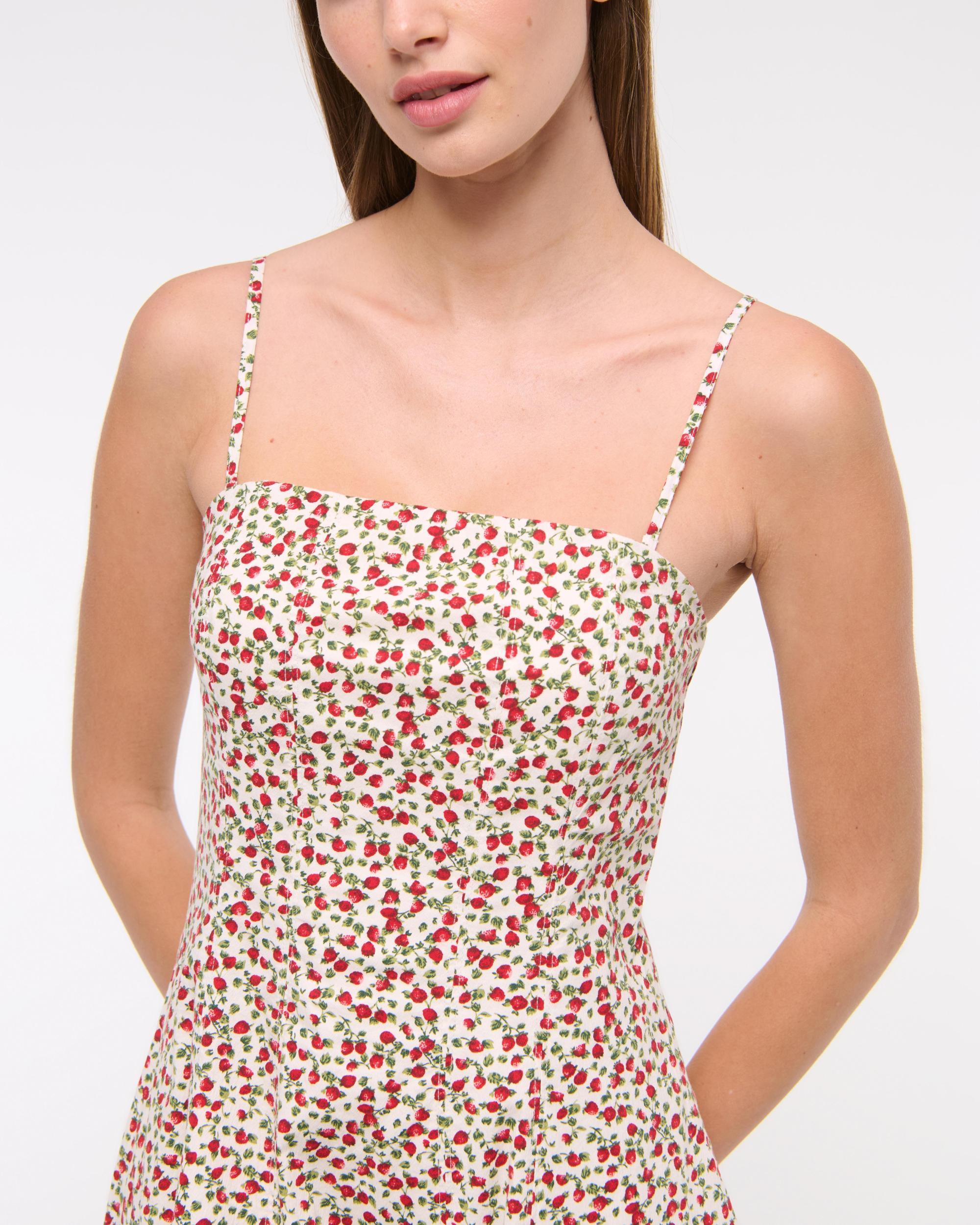 The A&F Mila Strapless Midi Dress Product Image