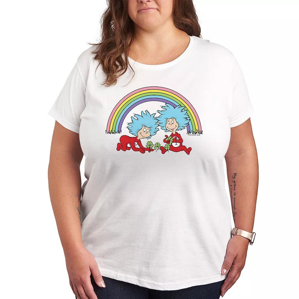 Plus Book Garden Graphic Tee, Womens Grey Juniper Product Image