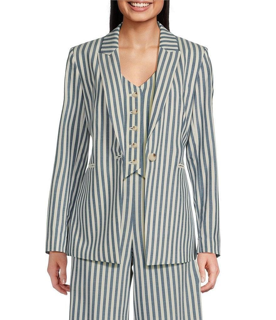 Alex Marie Liza Peak Lapel Stripe Blazer Product Image
