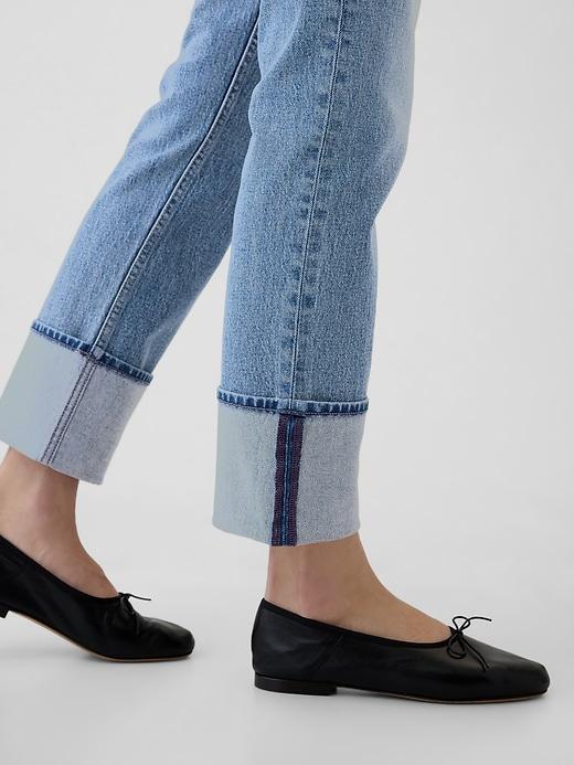 High Rise Cuffed '90s Straight Jeans Product Image