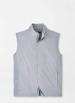Peter Millar Mens Solstice Performance Hybrid Full-Zip Vest | Color: Gale Grey | Size: XXL Product Image