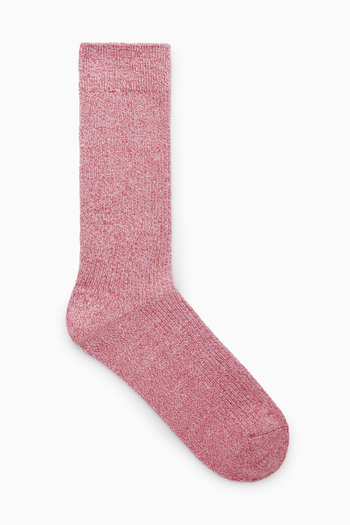 COS Ribbed Socks In Orange Product Image