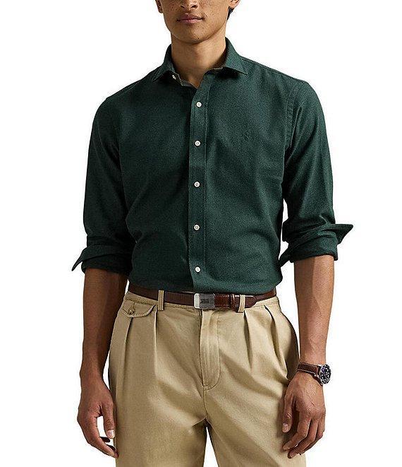 Polo Ralph Lauren Classic Fit Brushed Performance Stretch Twill Long Sleeve Woven Shirt Product Image