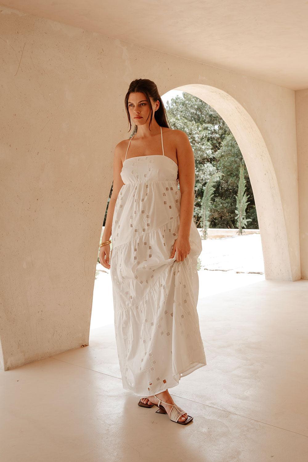 Backless Giselle Dress - Cutwork Product Image