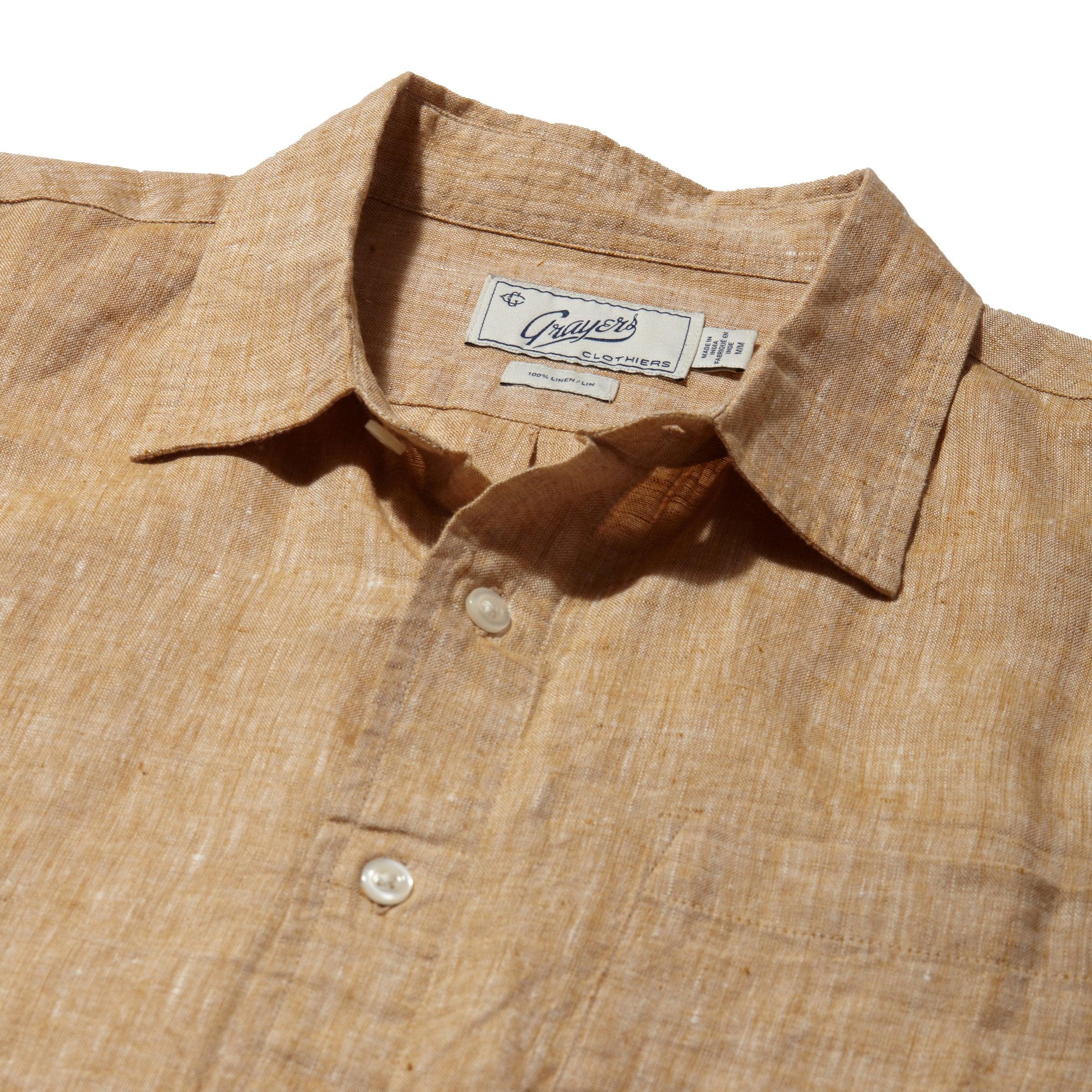 Nantucket Yarn Dyed Linen Shirt - Mustard Product Image