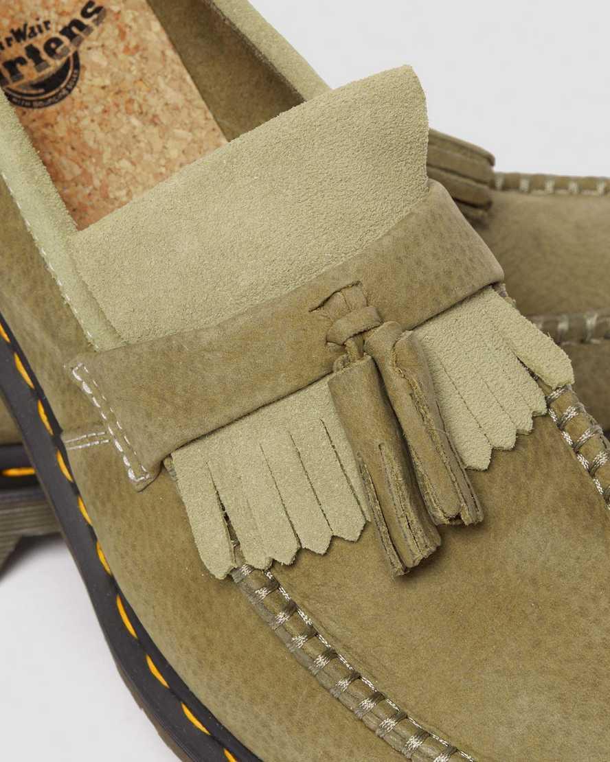 Adrian Tumbled Nubuck Leather Tassel Loafers Product Image