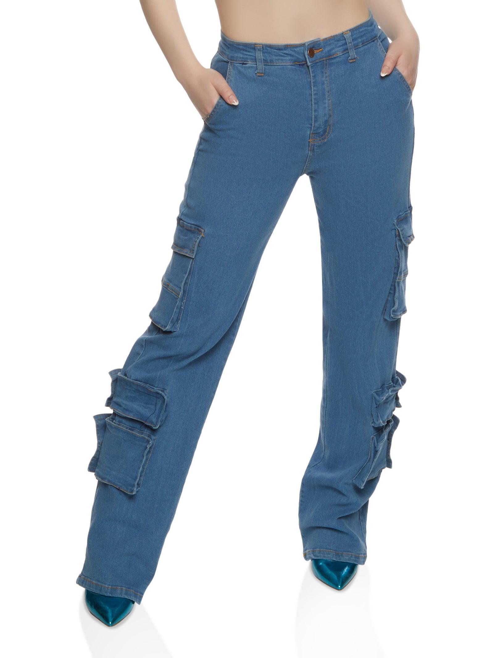 Womens Denim Wide Leg Daisy Jeans Product Image