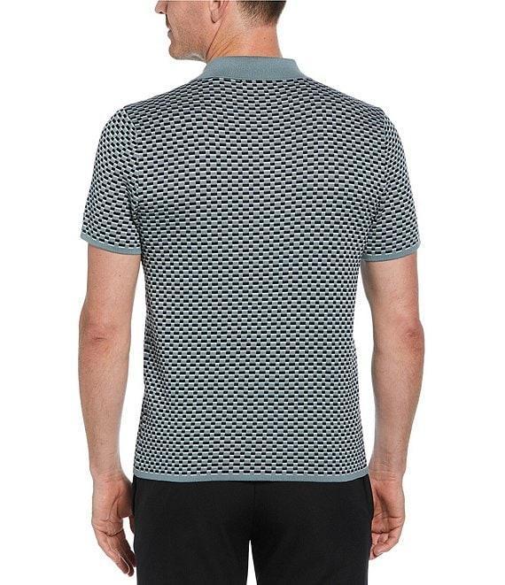 Perry Ellis Geo Print Short Sleeve Polo Shirt Product Image