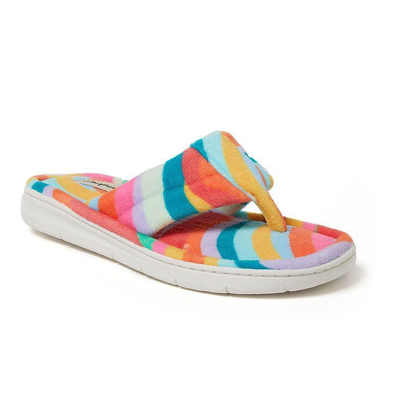 Women's Dearfoams Wrenley Terry Thong Slippers, Size: XL, Muslin Product Image