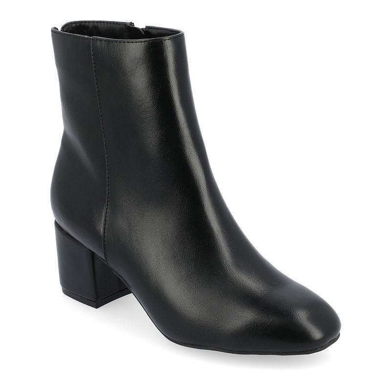 Journee Adria Womens Tru Comfort Foam Faux Leather Square Toe Booties Product Image