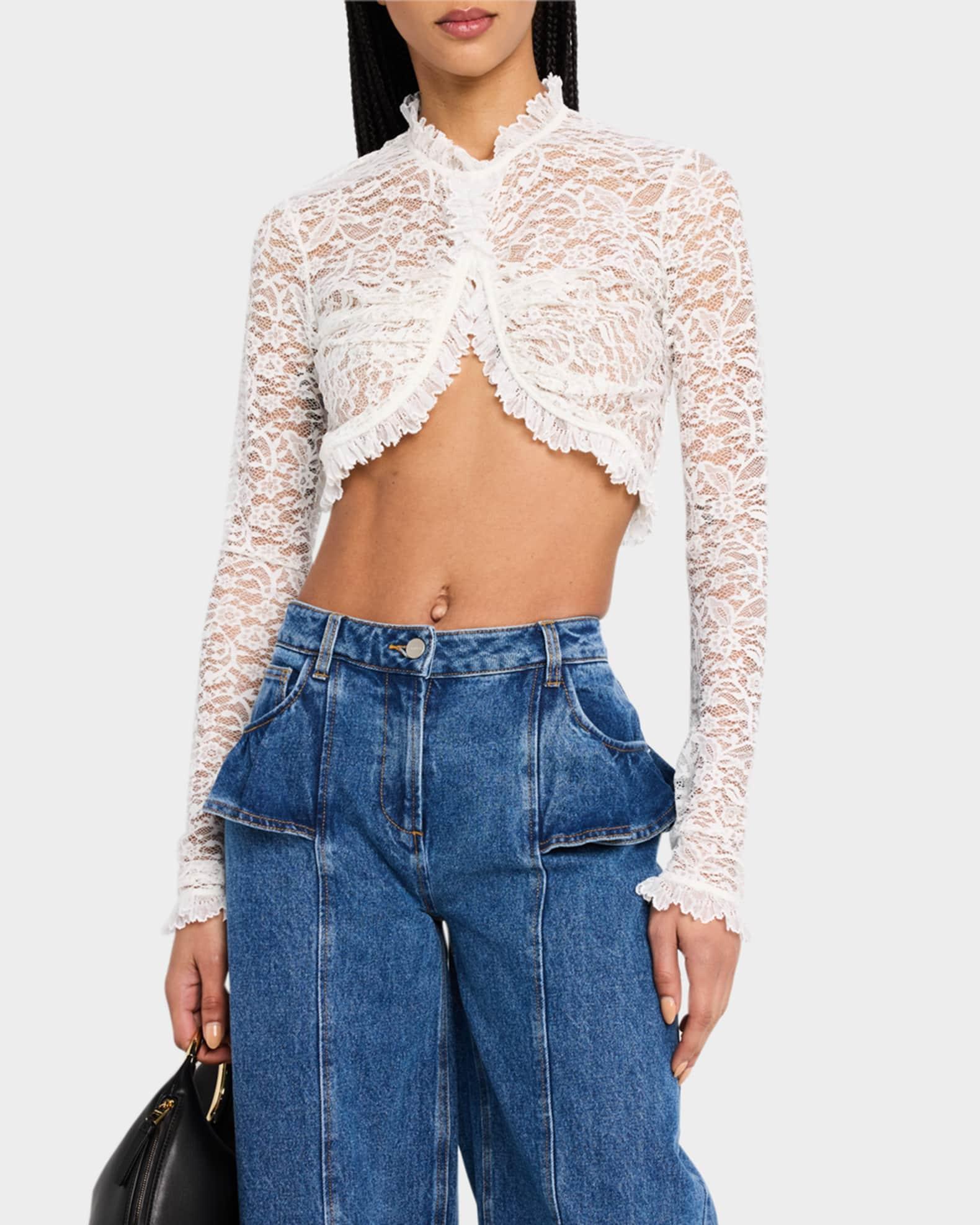 Dylan Long-Sleeve Lace Top Product Image