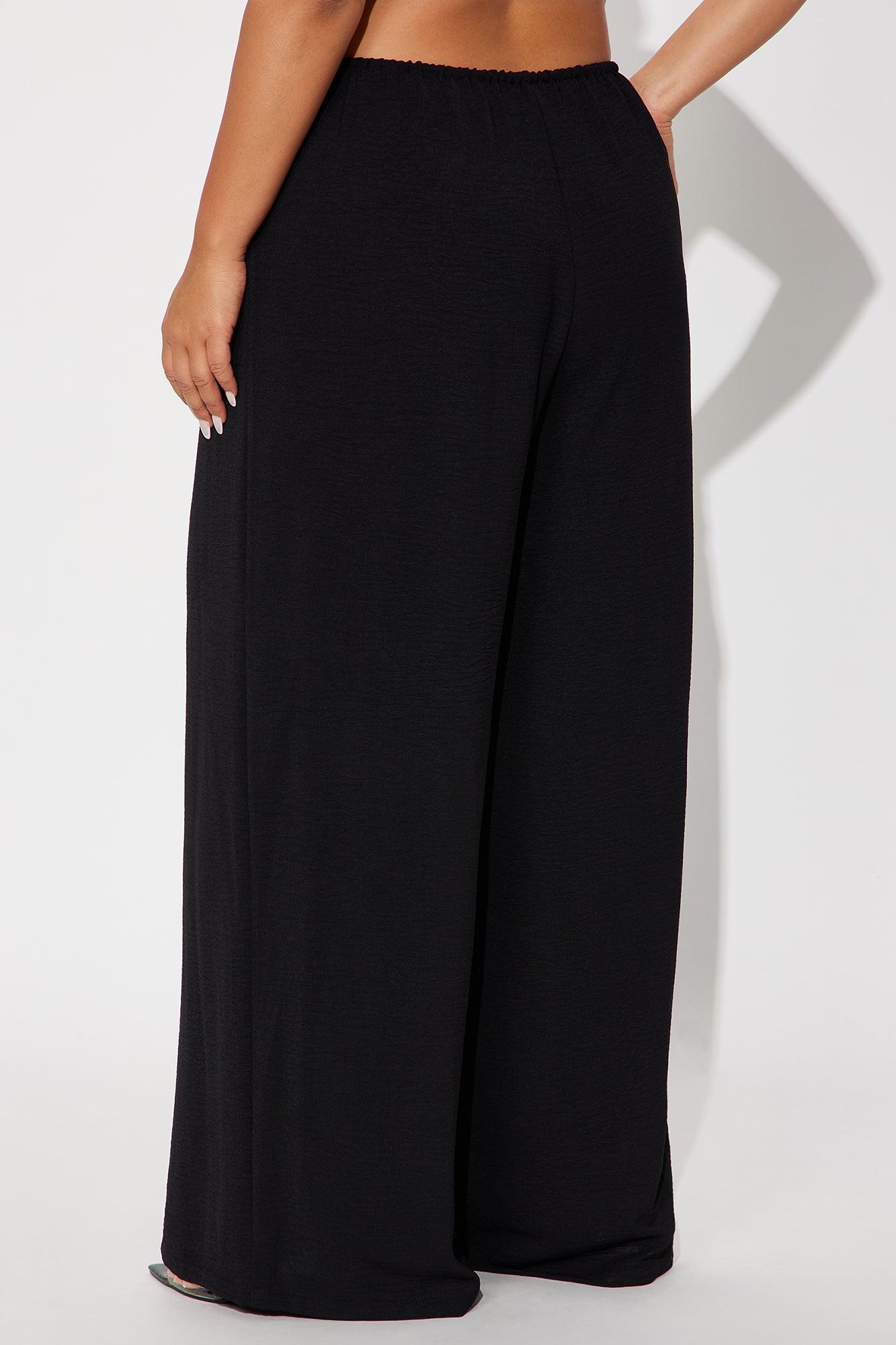 Running Errands Wide Leg Pant 32″ - Black Product Image
