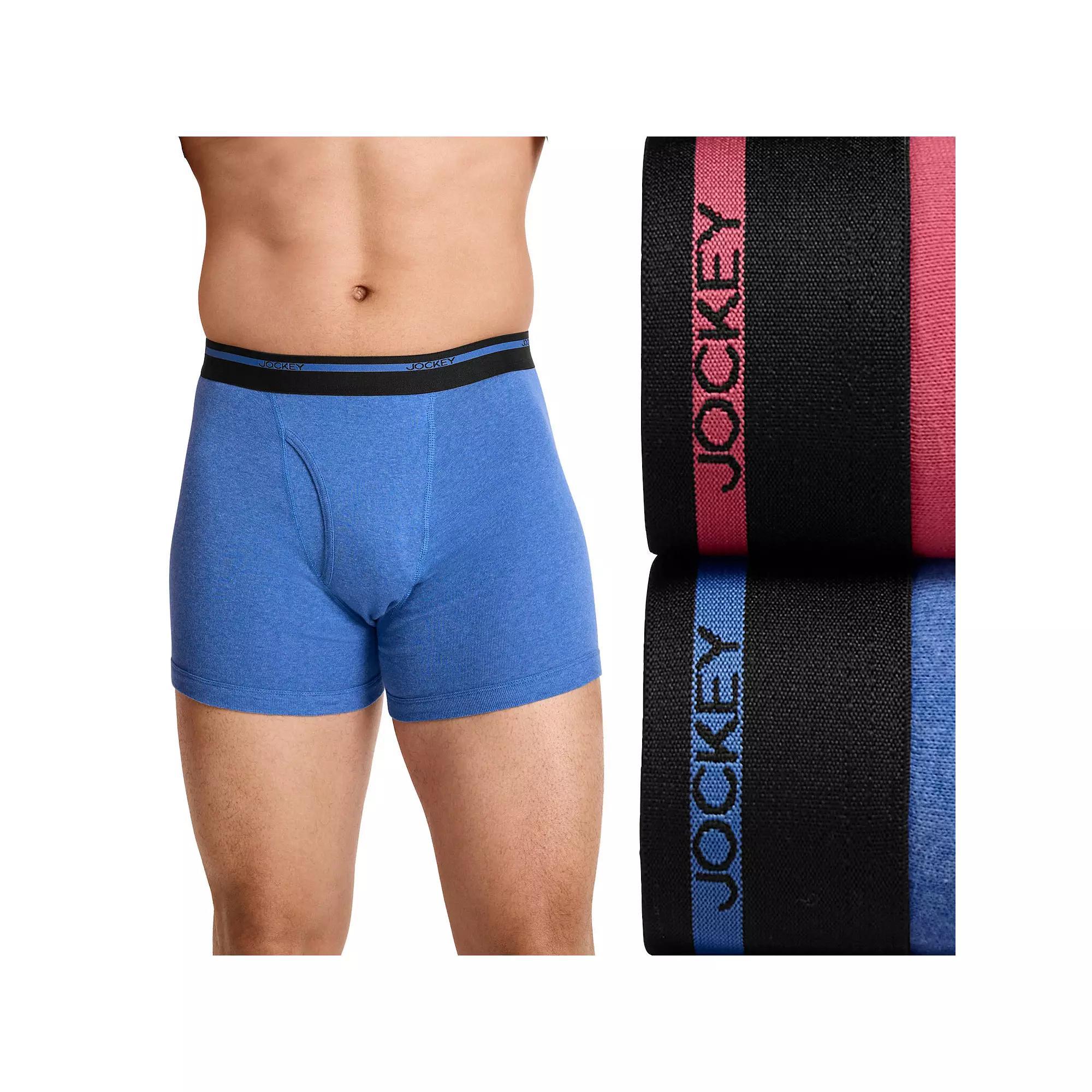 Big & Tall Jockey® 2-pack Classic Boxer Briefs, Men's, Size: 5XL, Blue Red Product Image