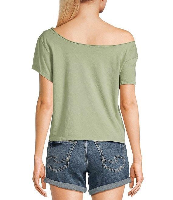 Originality Off The Shoulder Graphic Short Sleeve T-Shirt Product Image